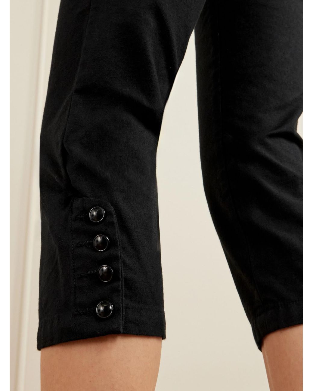 Isabel Marant Black Berna Cotton-Twill Capri Pants