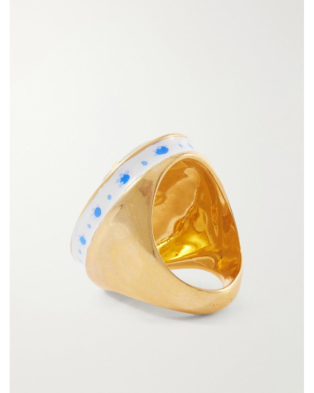 Chloé Metallic Embellished-Tone Ring