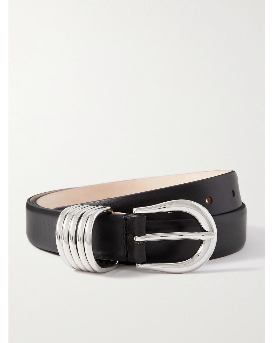 DEHANCHE Black Hollyhock Leather Belt