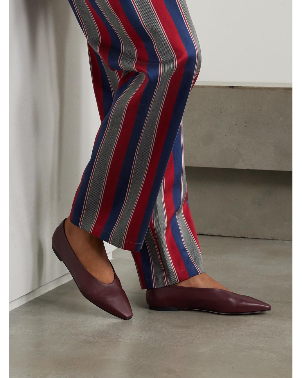 Aeyde Brown Betty Leather Ballet Flats