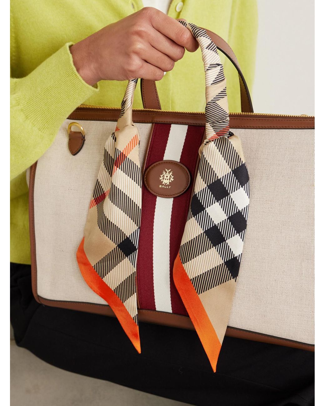 Burberry White Silk Scarf