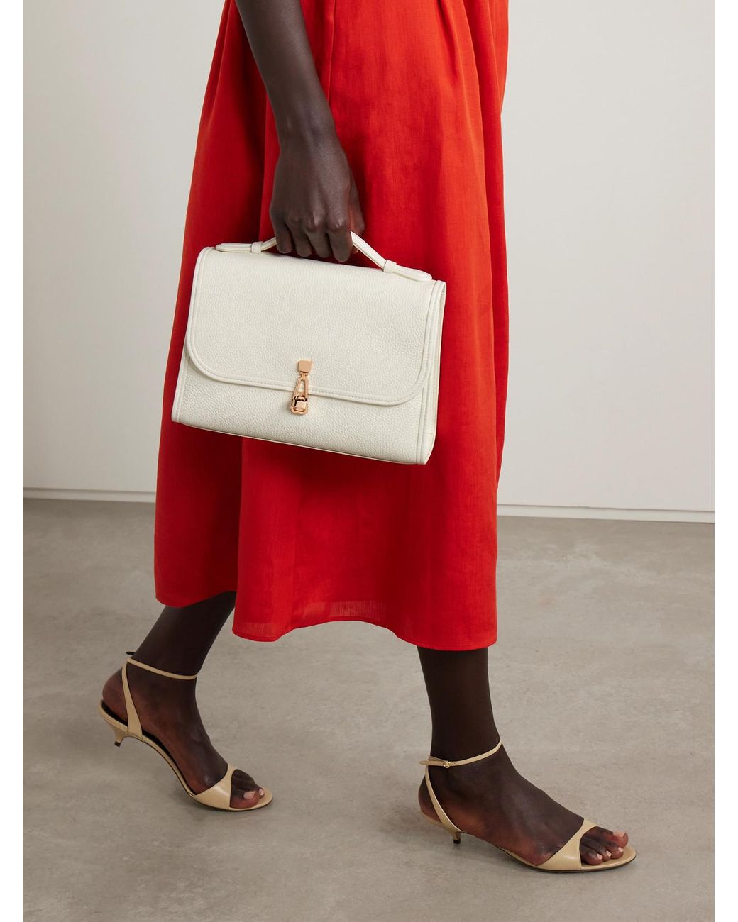 Gabriela Hearst Natural Leonora Medium Textured-Leather Shoulder Bag