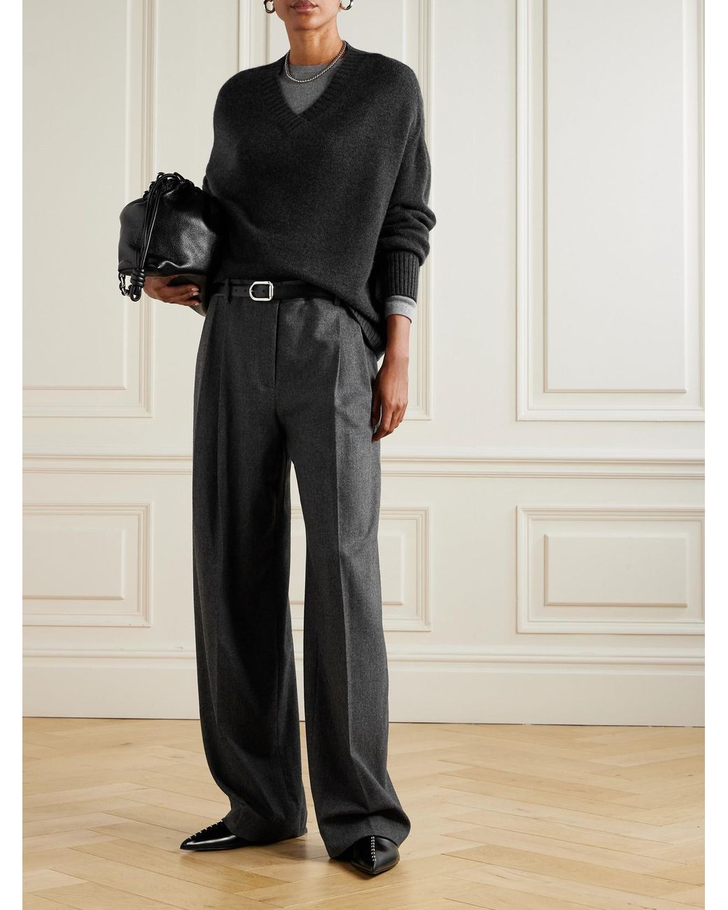 Allude Black Cashmere Sweater