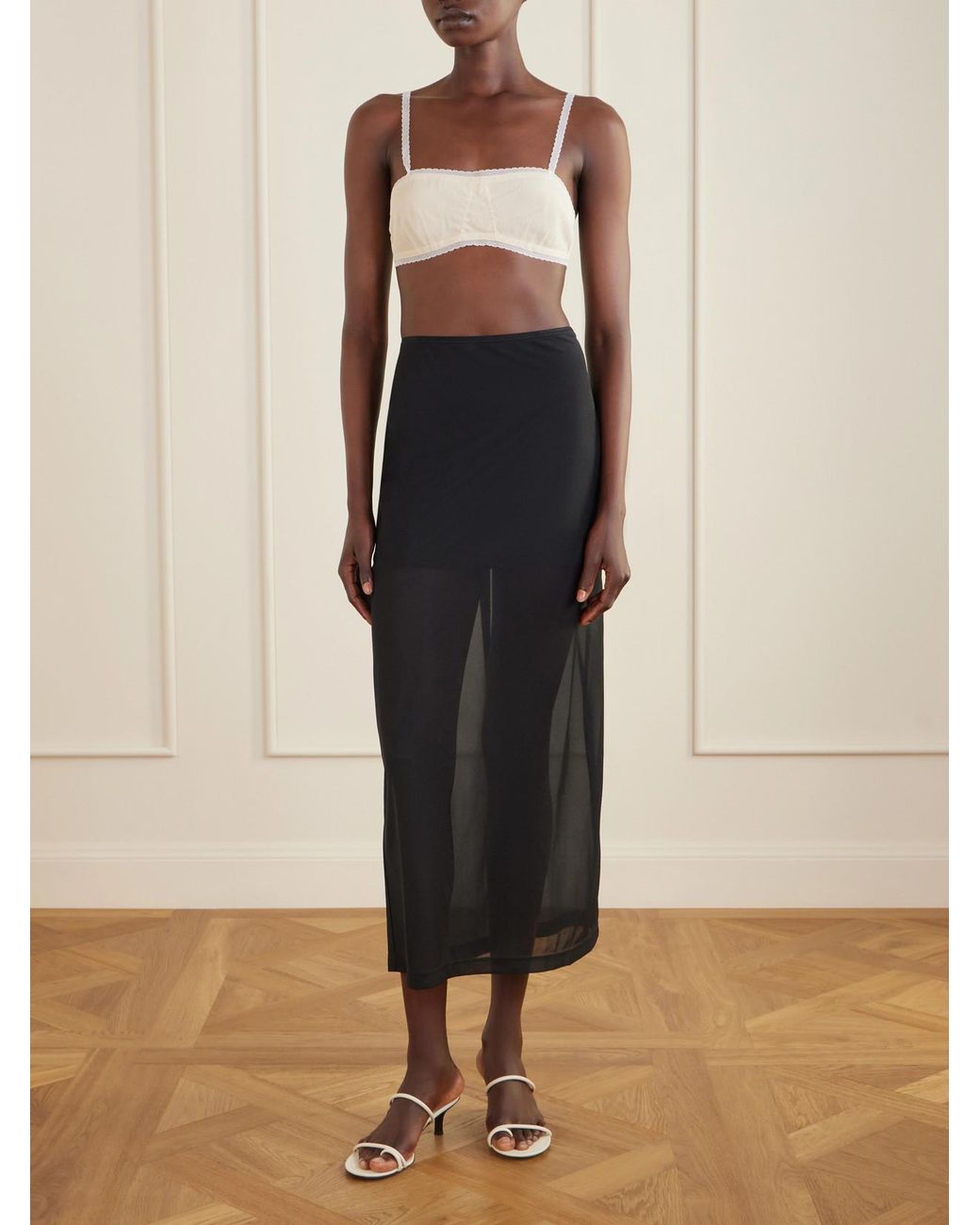 Colleen Allen Natural Tulle Bralette