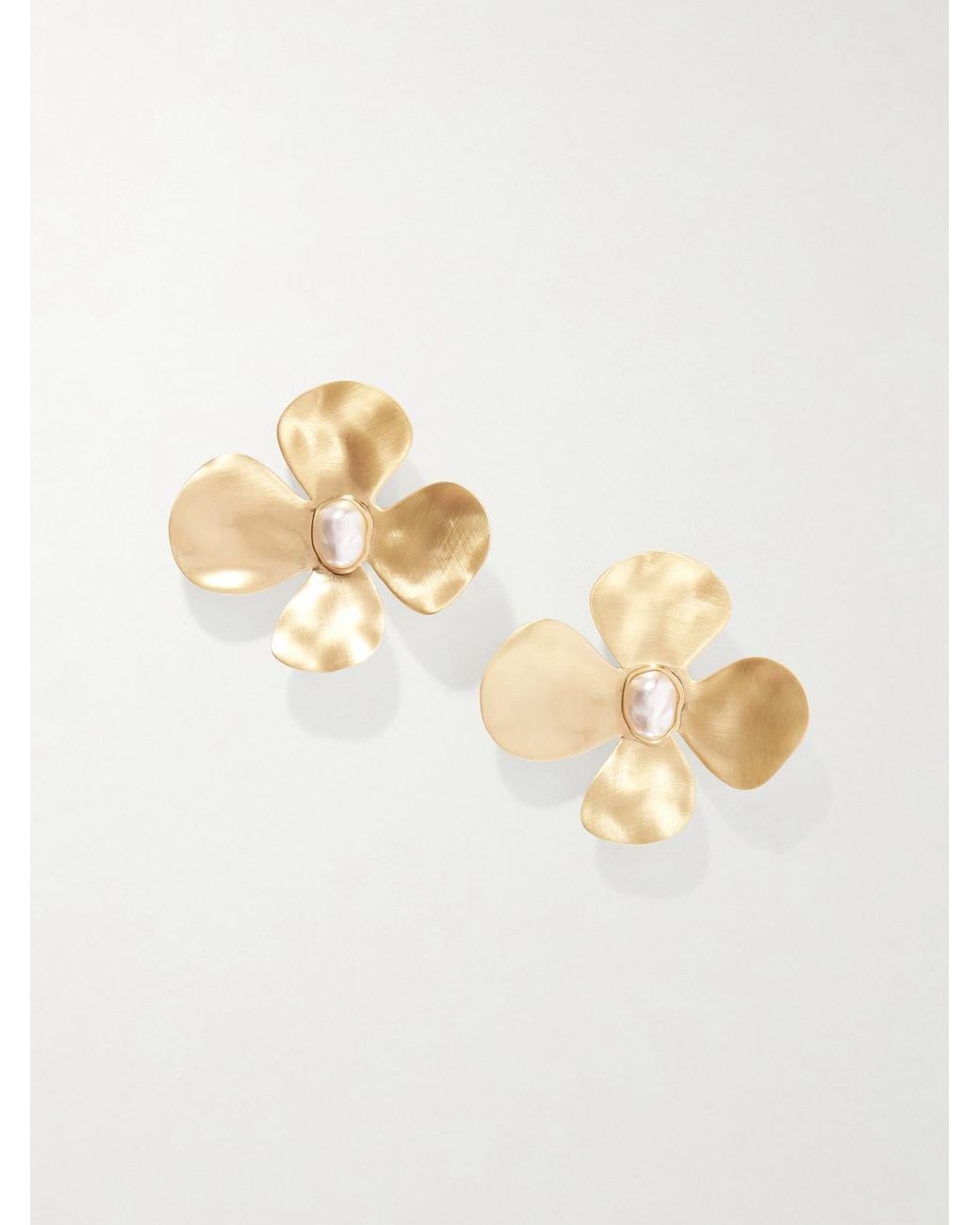 Cult Gaia White Lucky Pearl-Effect-Tone Earrings