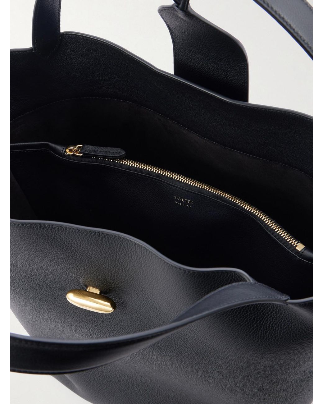 SAVETTE Blue The Anello Leather Tote
