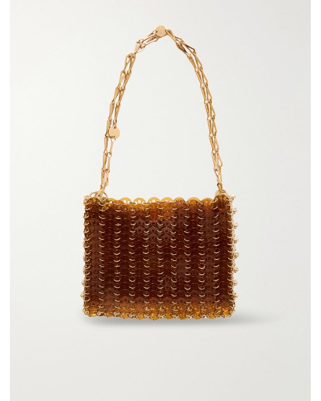 Rabanne White 1969 Pailette-Embellished Shoulder Bag