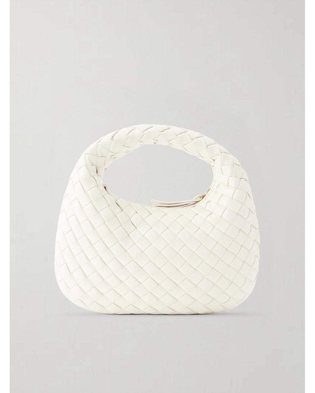 Bottega Veneta Natural Baby Veneta Intrecciato Leather Top-Handle Bag
