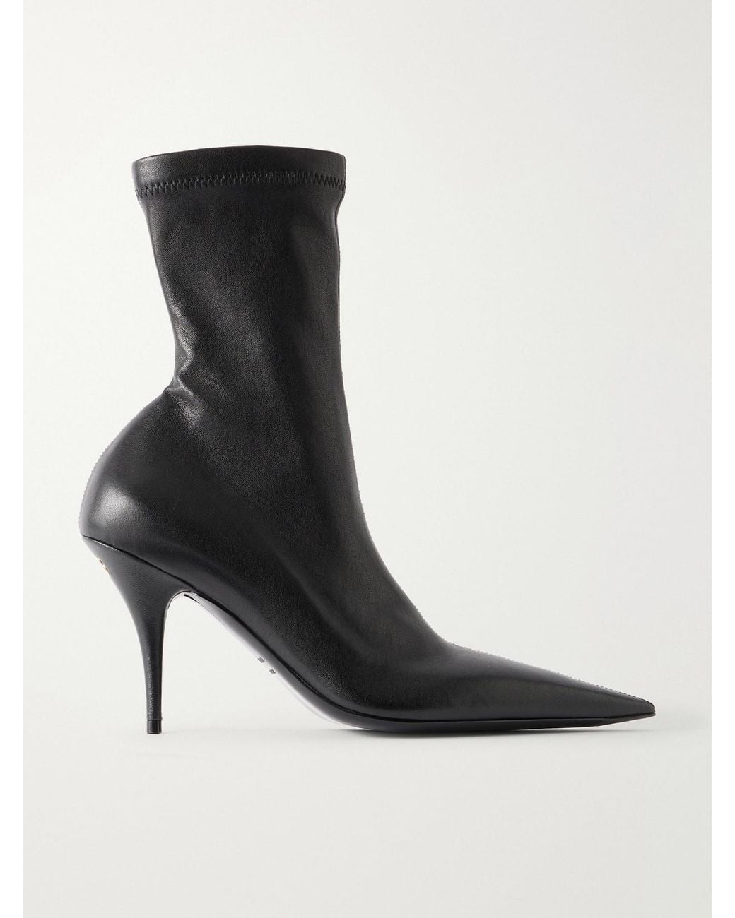 Balenciaga Black Avenue Bootie 90 Leather Ankle Boots