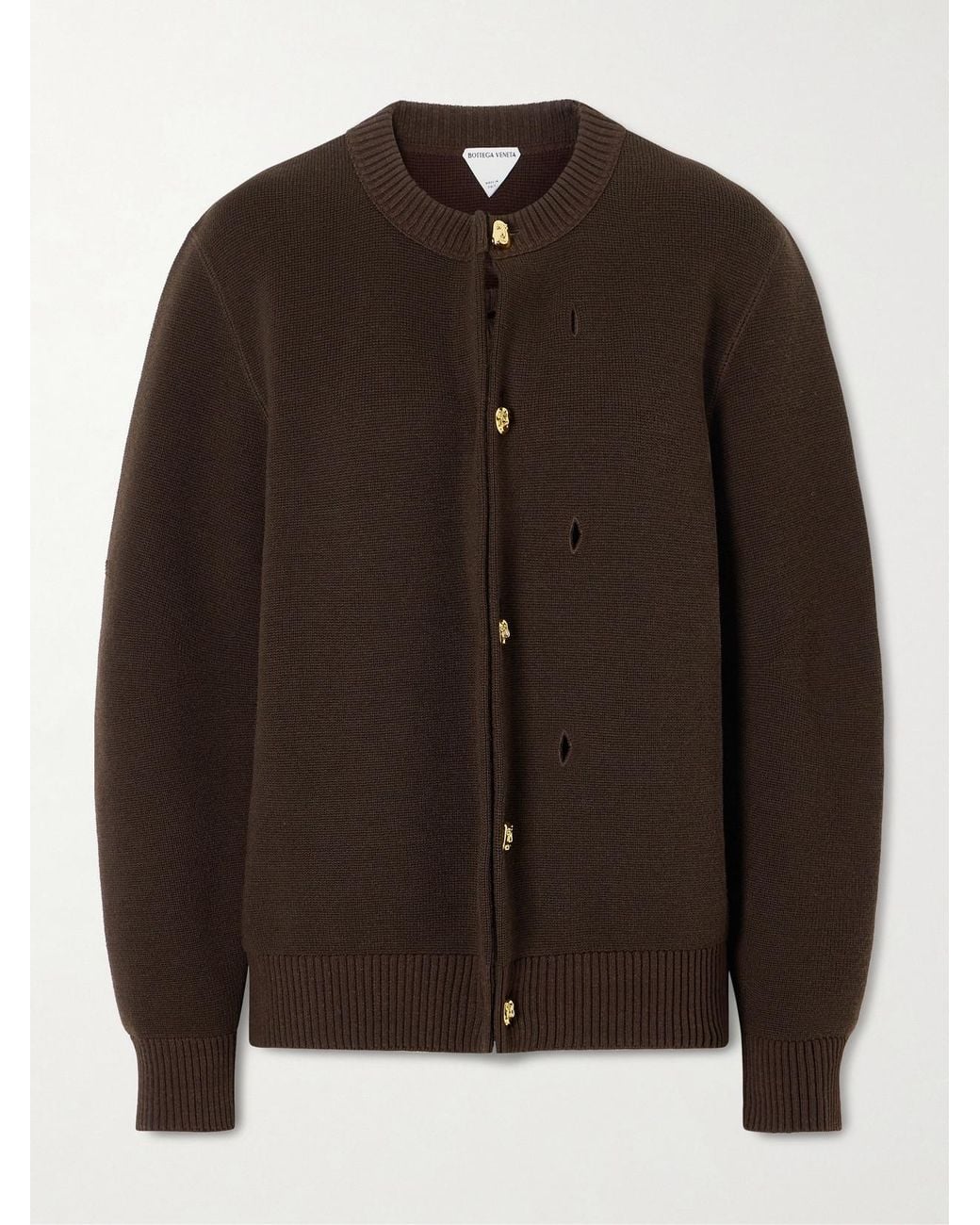 Bottega Veneta Brown Wool Cardigan