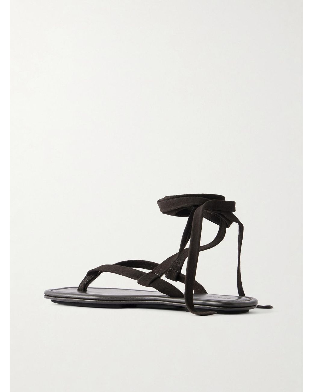 St. Agni White Suede Sandals