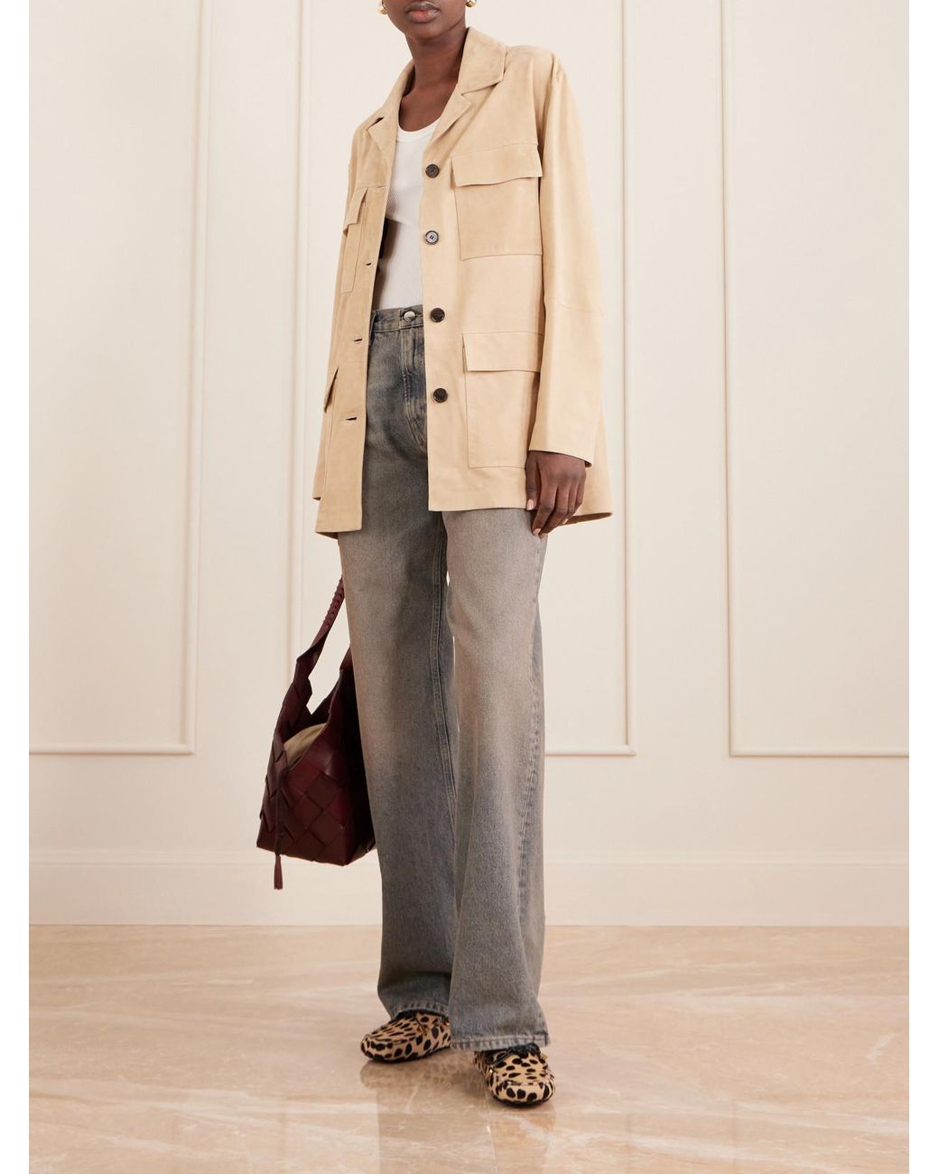 Tod's Natural Gommino Bow-Detail Animal-Print Calf-Hair Loafers