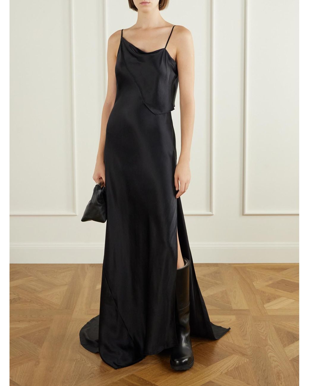 Ann Demeulemeester Blue Aaricia Silk-Satin Maxi Dress