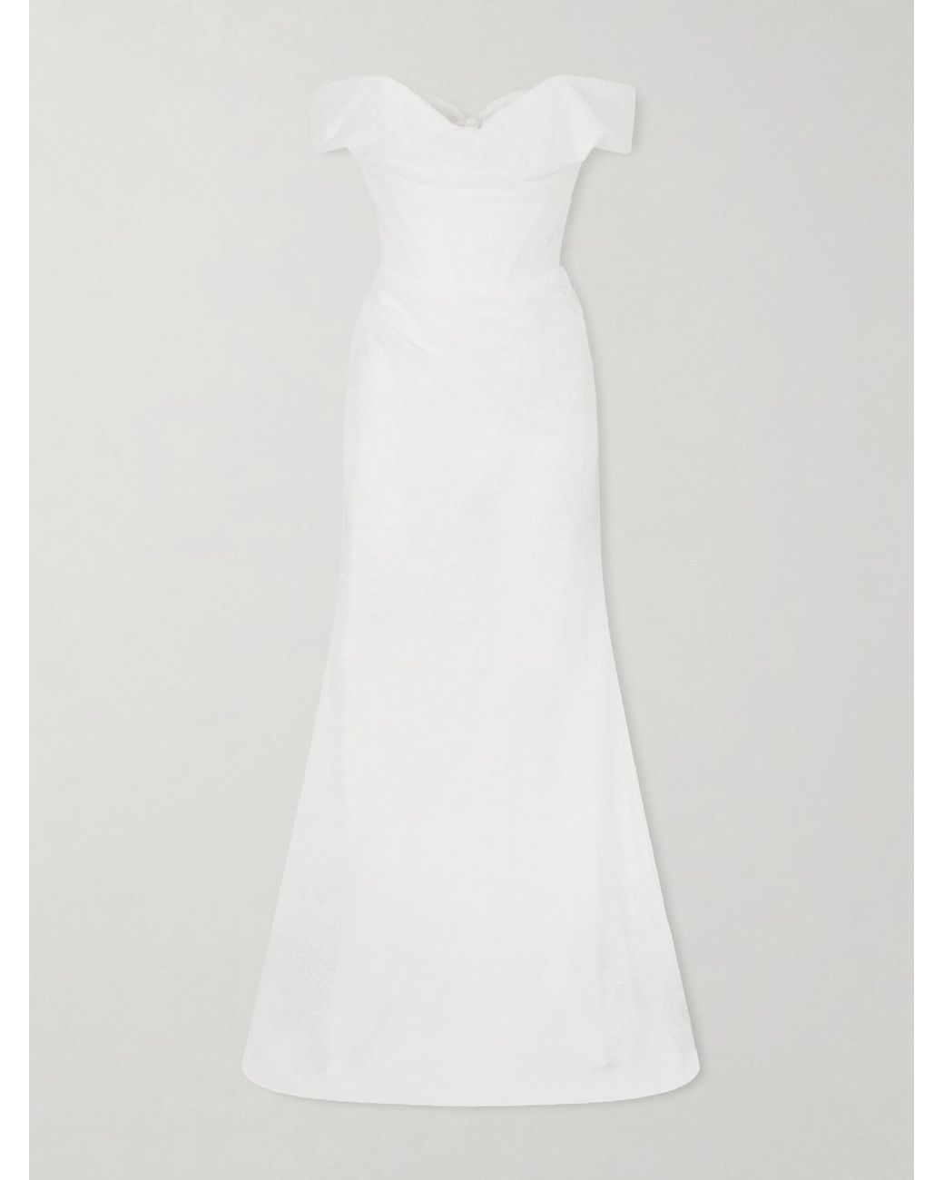 Vivienne Westwood White Nova Cora Lace And Satin Bustier Gown