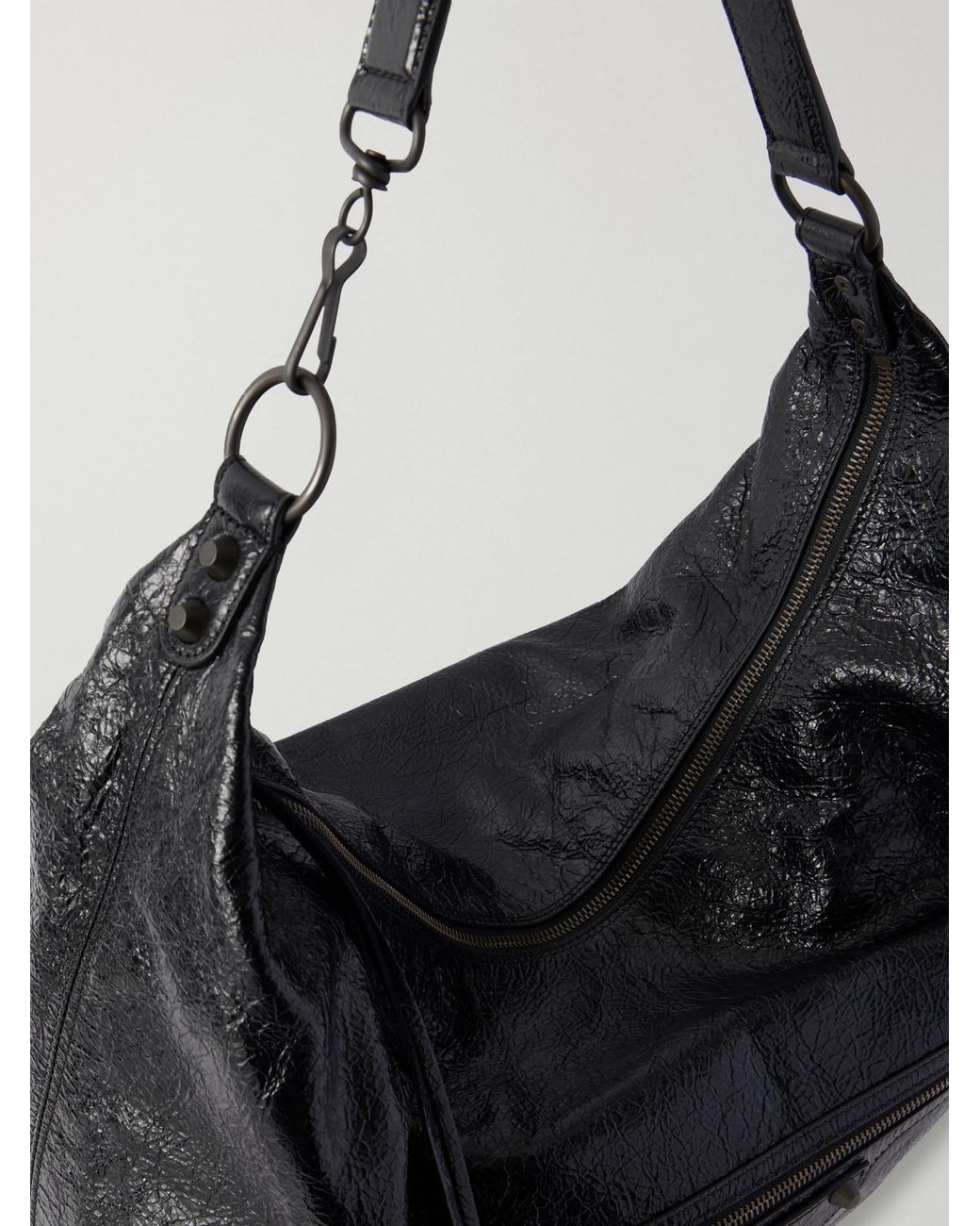 Balenciaga Black Le City Hobo Large Embellished Leather Shoulder Bag