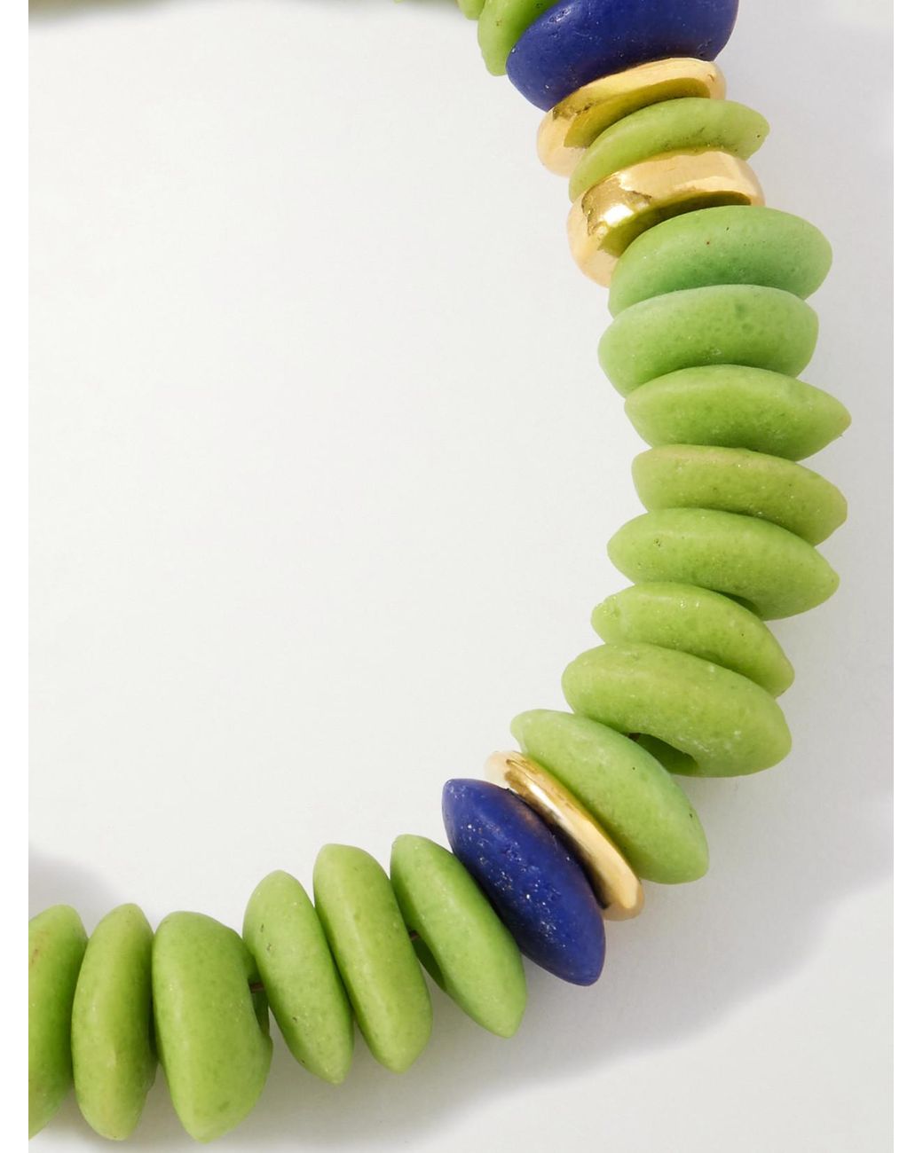 Lizzie Fortunato Green Laguna-Tone Beaded Necklace