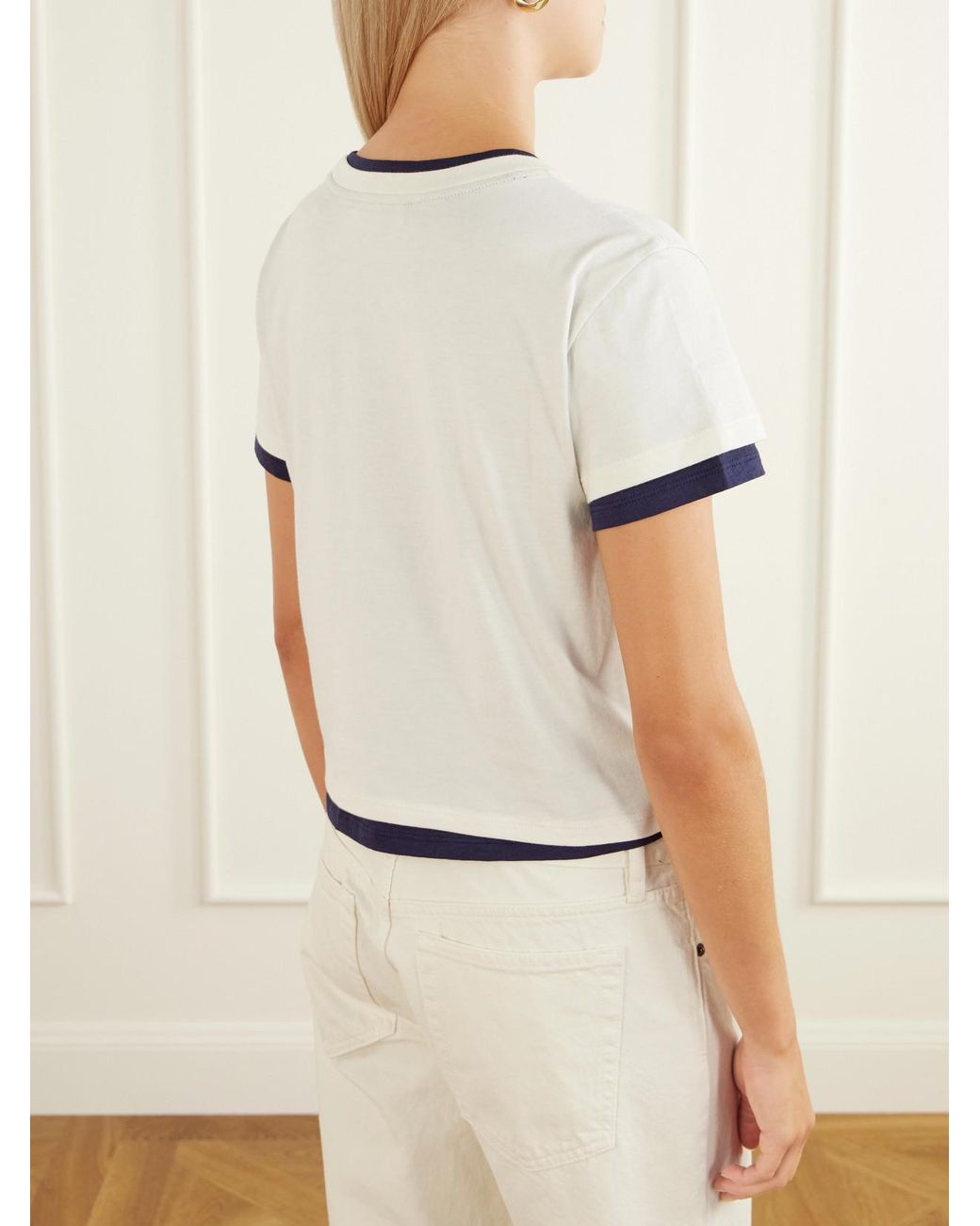 FRAME Natural Sotheby's Printed Cotton-Jersey T-Shirt