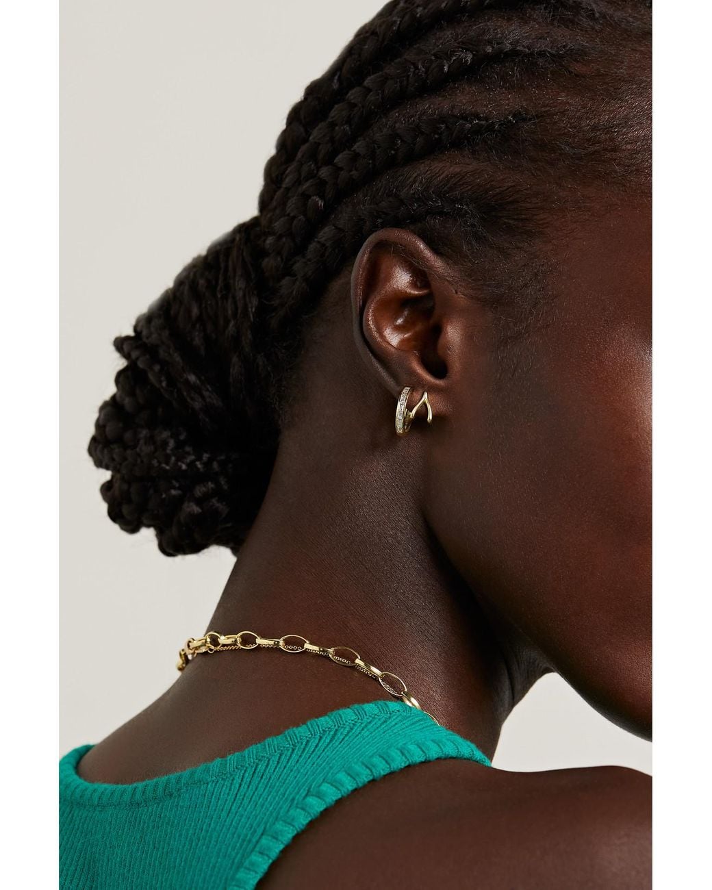 Jennifer Meyer Natural Mini Wishbone 18-Karat Earrings