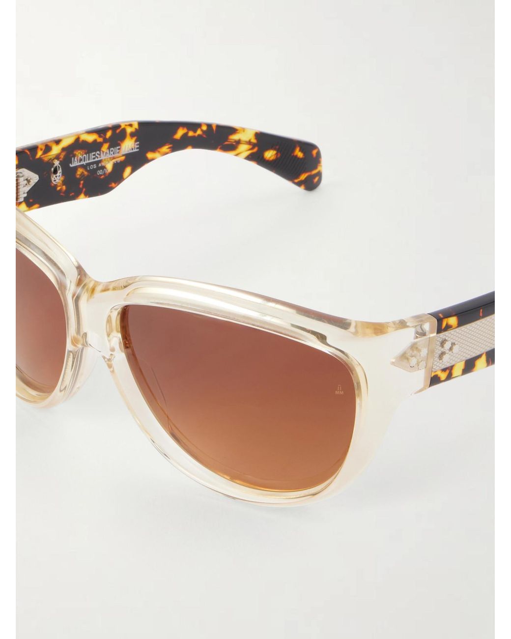 Jacques Marie Mage Natural Ravello D-Frame Tortoiseshell Acetate Sunglasses