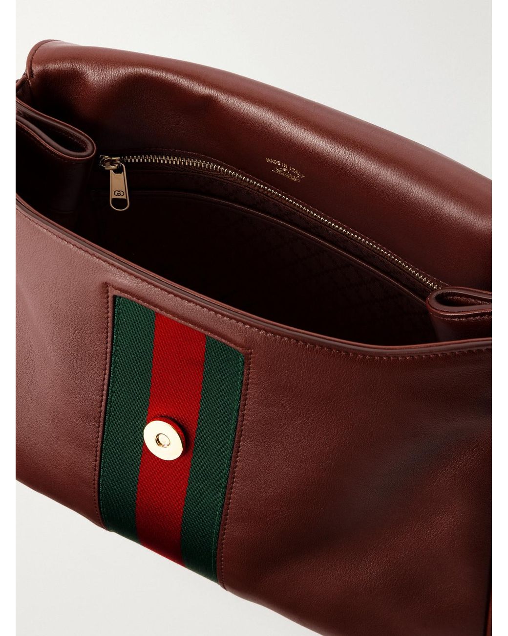 Gucci Red Paparazzo Medium Leather Shoulder Bag