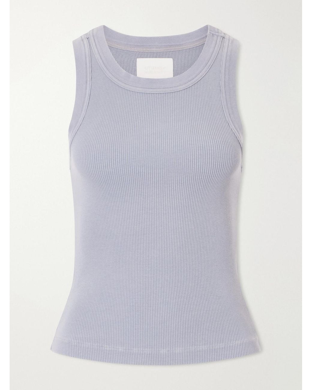 Citizens of Humanity Purple Isabel Ribbed Jersey Tank