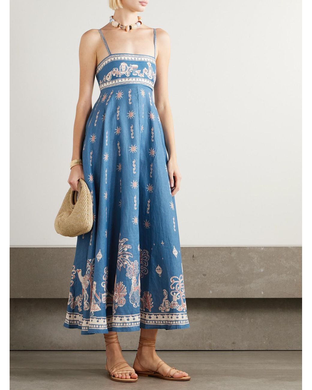 knee length dresses for ladies Simkhai Acacia Sleeveless Midi Dress in Botanical Green