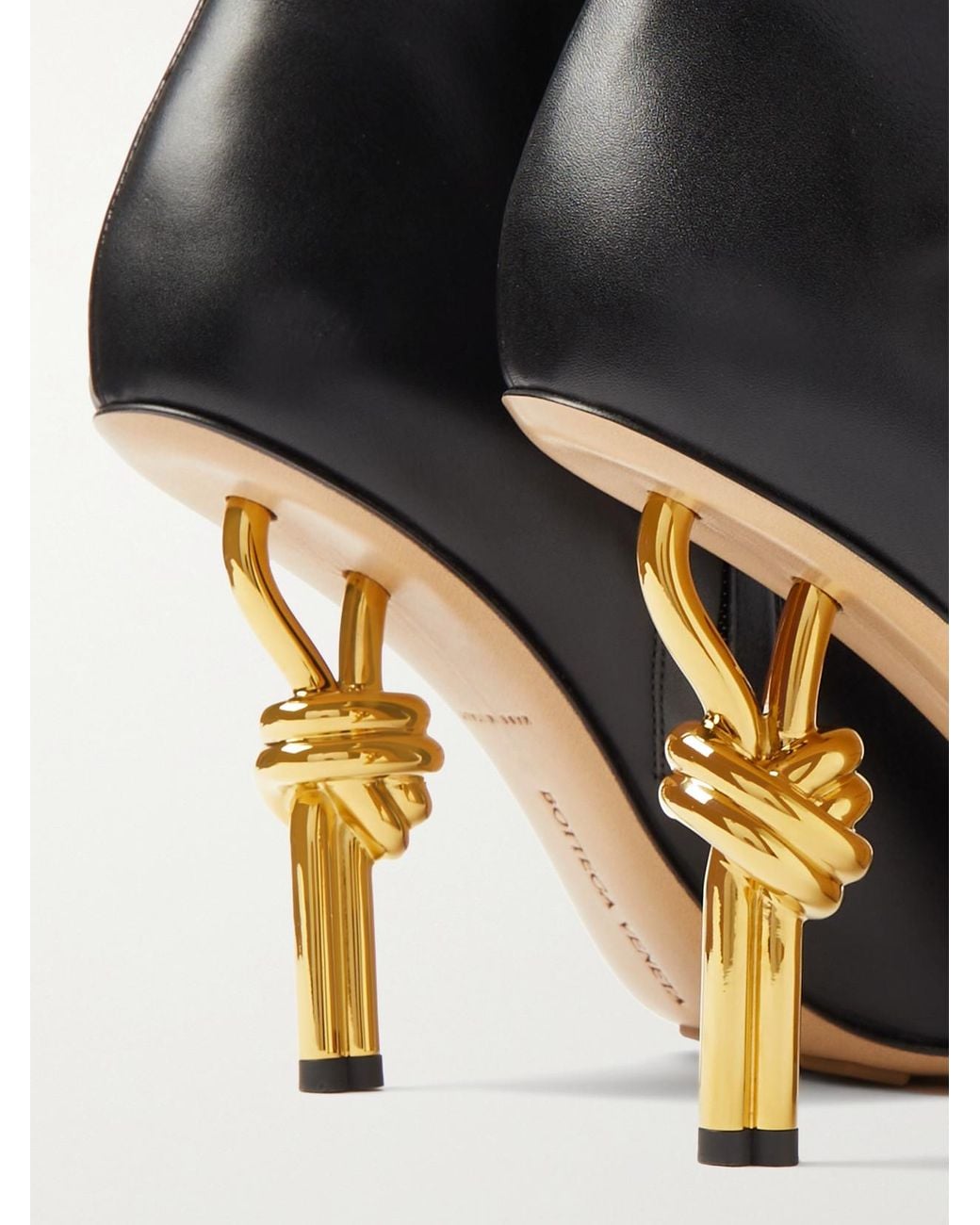 Bottega Veneta Black Knot Leather Ankle Boots