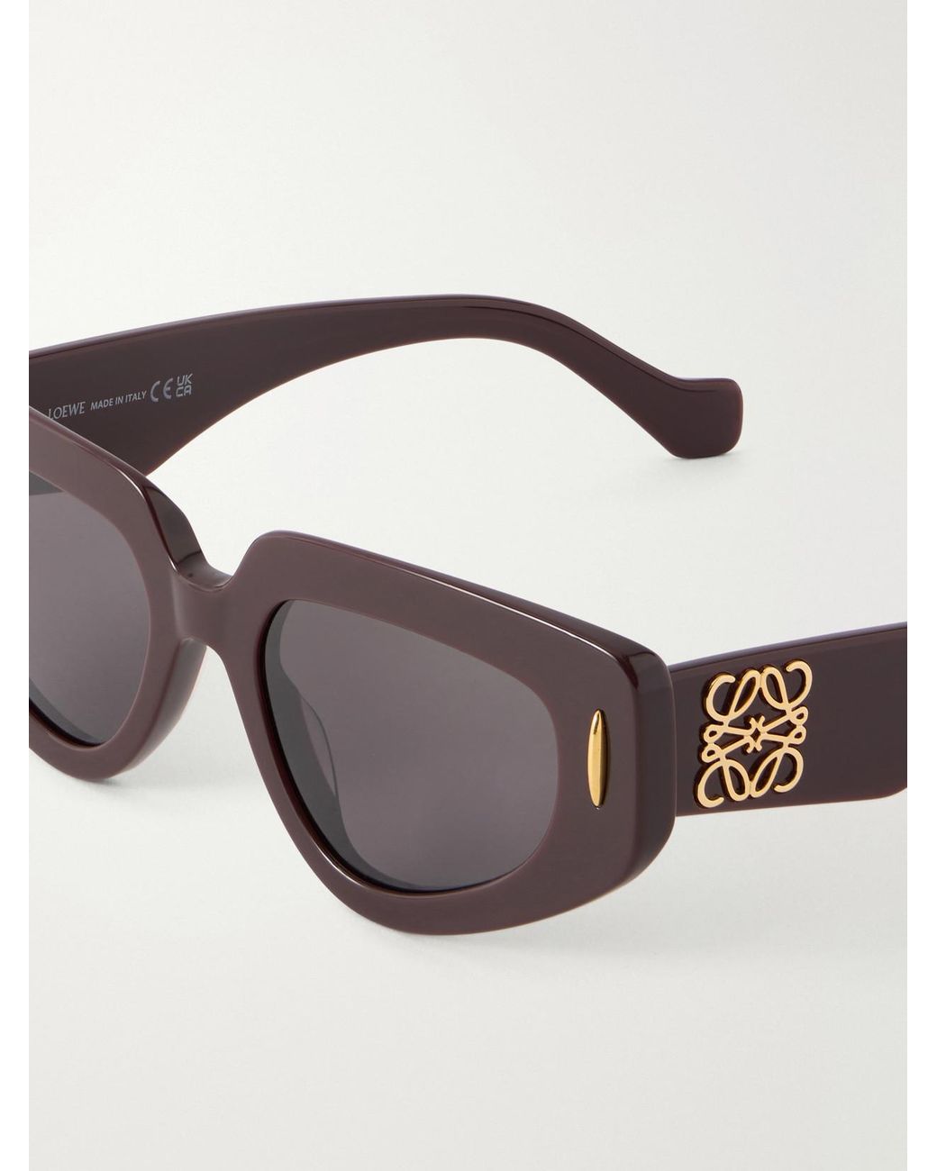 Loewe Purple Small Butterfly Screen Square-Frame Acetate Sunglasses