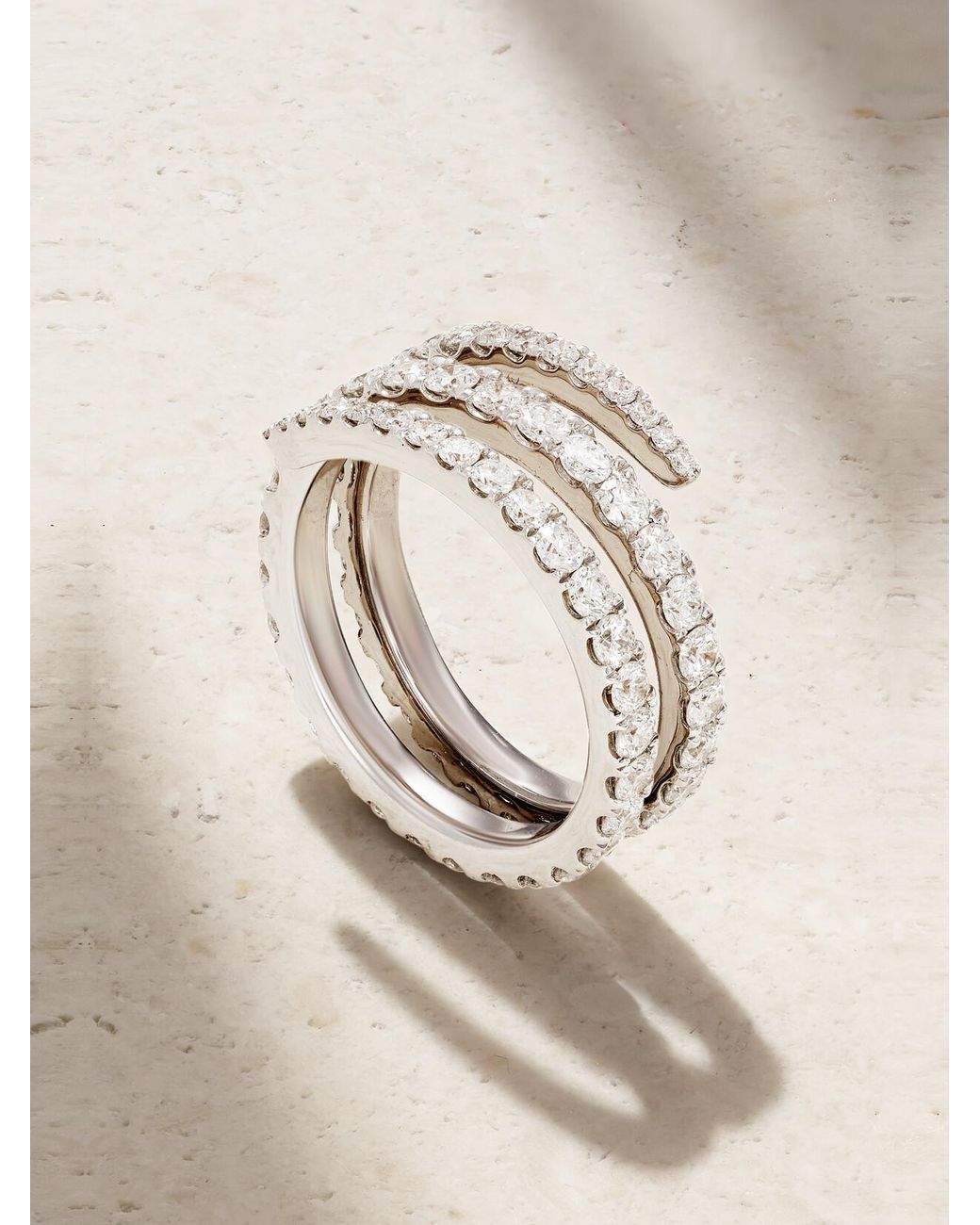 Anita Ko Metallic Coil 18-Karat Diamond Ring