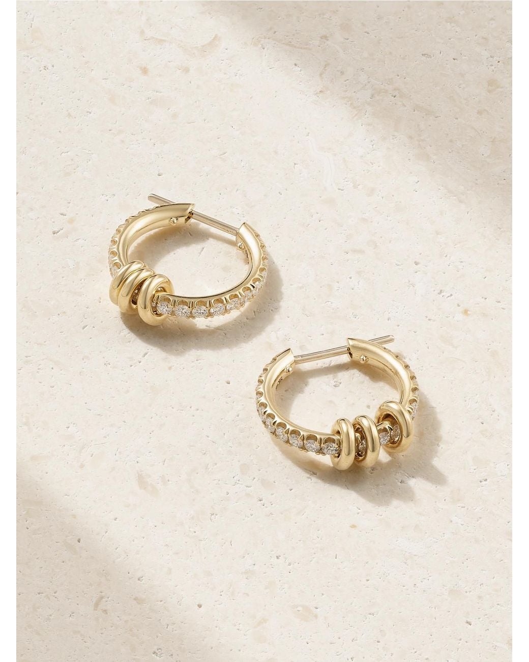 Spinelli Kilcollin Natural Ara 18-Karat Diamond Hoop Earrings