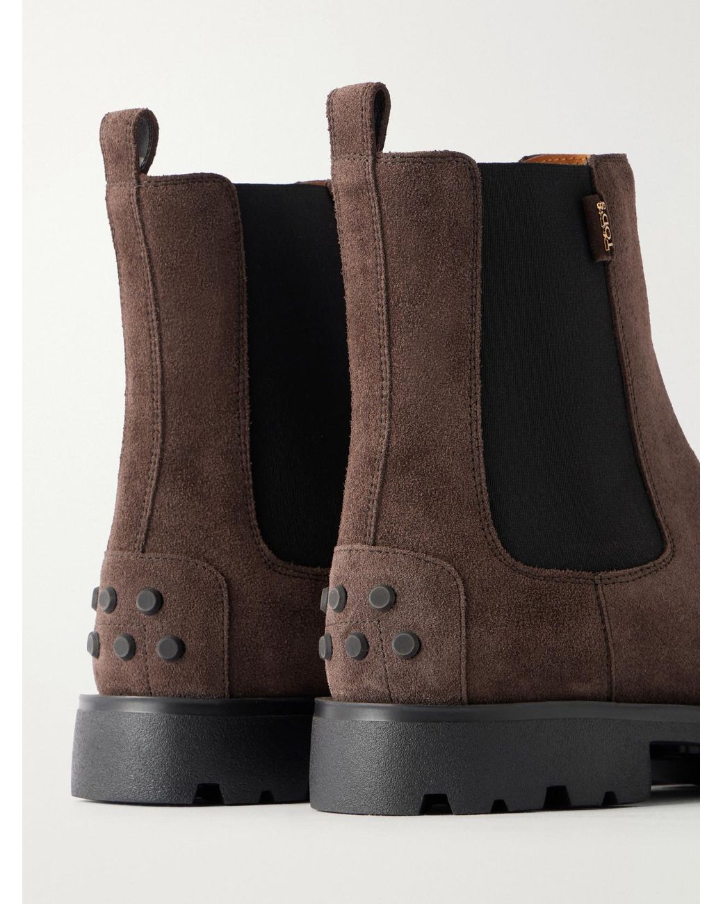 Tod's Brown Gomma Suede Ankle Boots