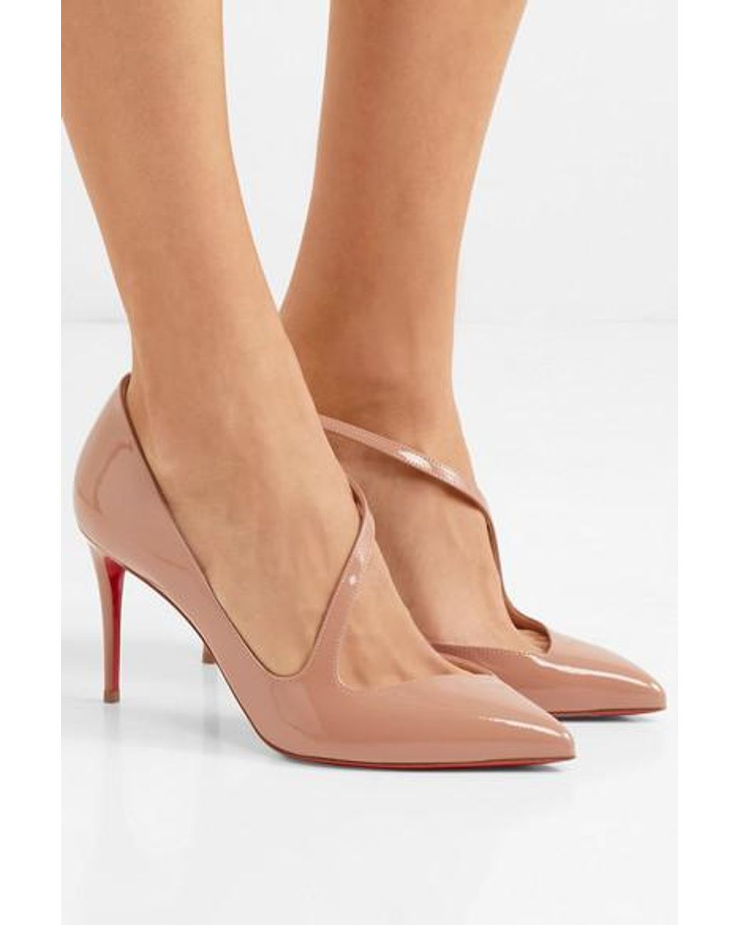 Christian Louboutin Jumping 85 Patent Leather Pumps in Black