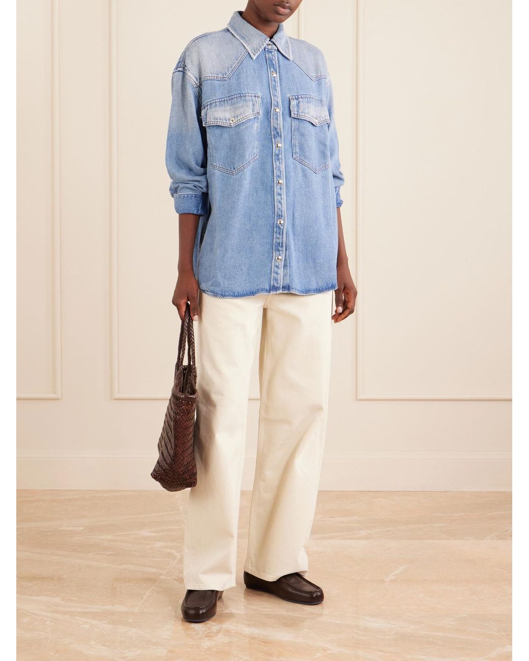 Agolde Blue Lotta Denim Shirt