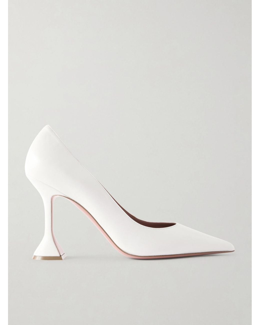 AMINA MUADDI White Ami 95 Leather Pumps