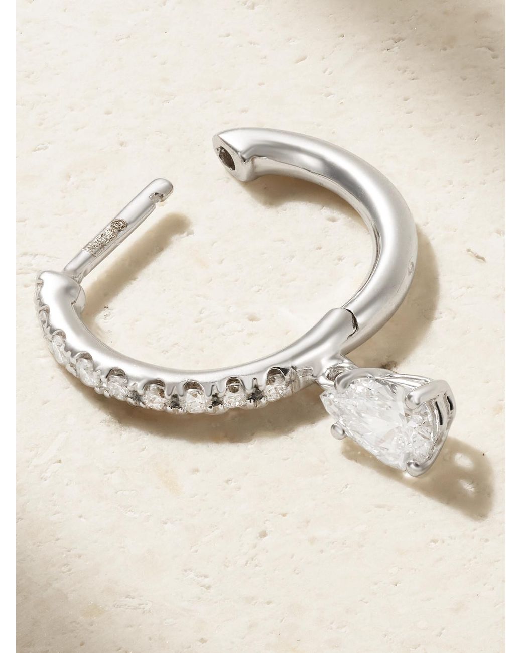 Anita Ko Natural Huggies 18-Karat Diamond Single Earring