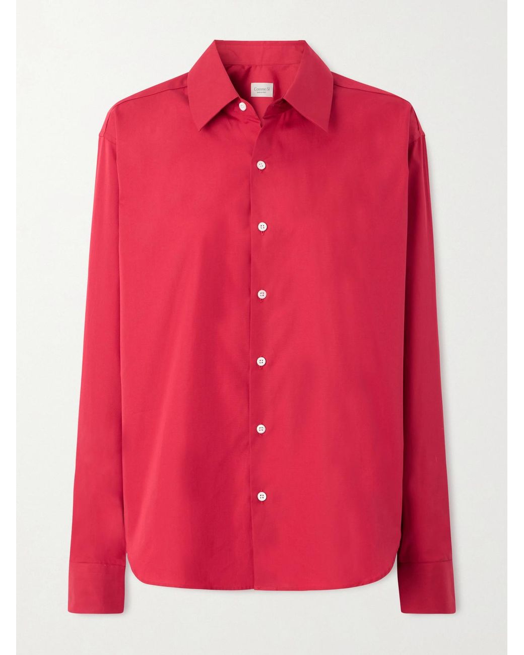 Comme Si Pink Cotton-Poplin Shirt