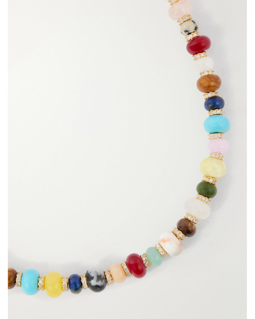 Joolz by Martha Calvo Natural Gemstones And Crystals-Toned Beaded Necklace