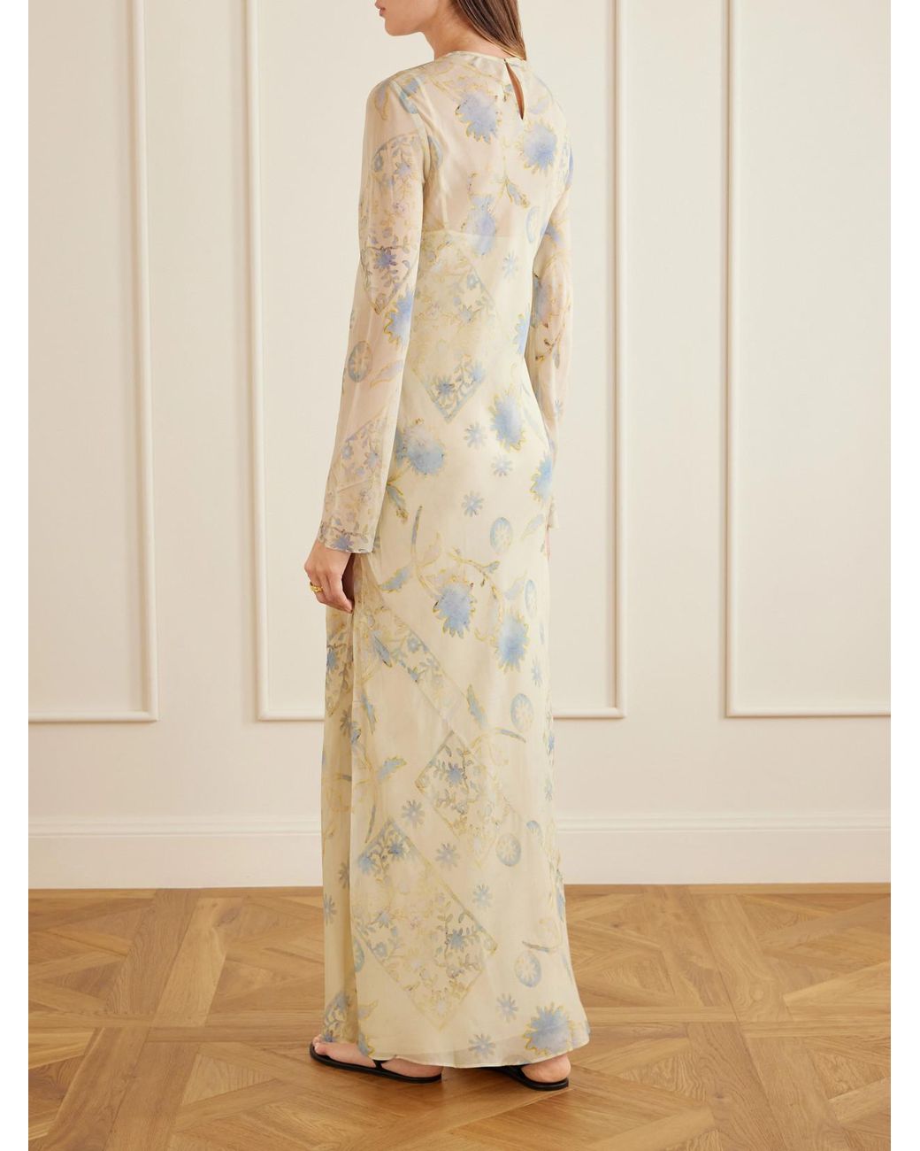 Sir Natural Cecile Floral-Print Georgette Maxi Dress