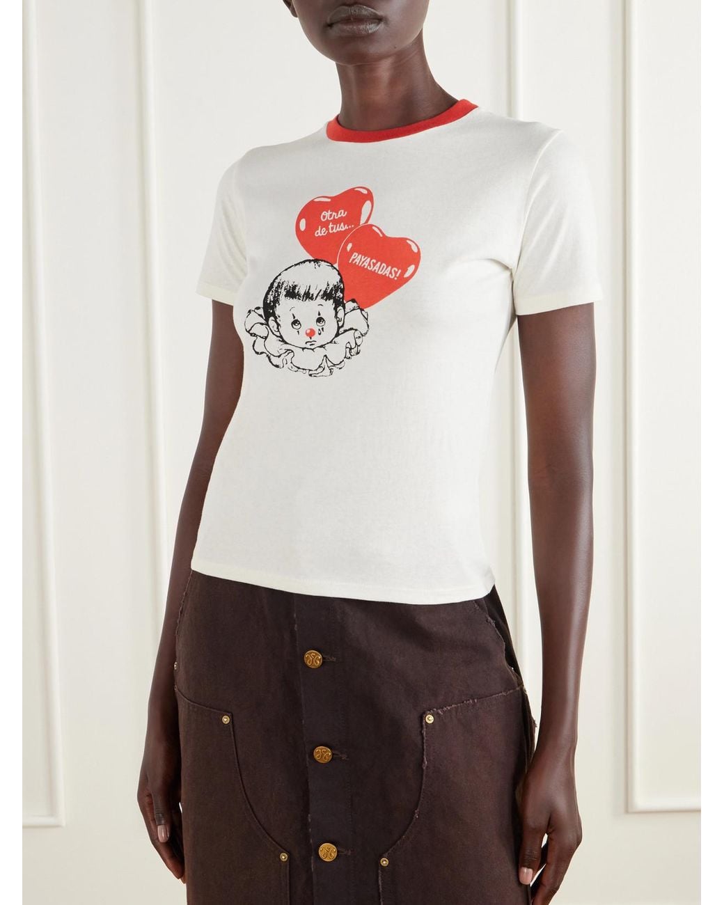 Willy Chavarria White Payasadas! Printed Cotton-Jersey T-Shirt
