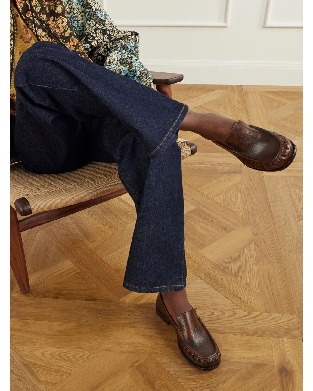 Dries Van Noten Brown Leather Loafers