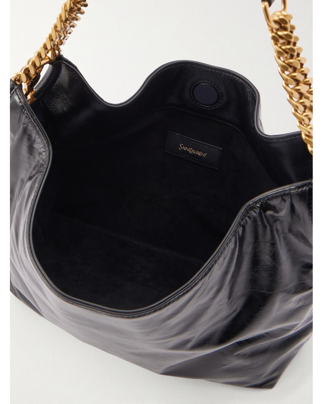 Saint Laurent Black Hortense Leather Shoulder Bag