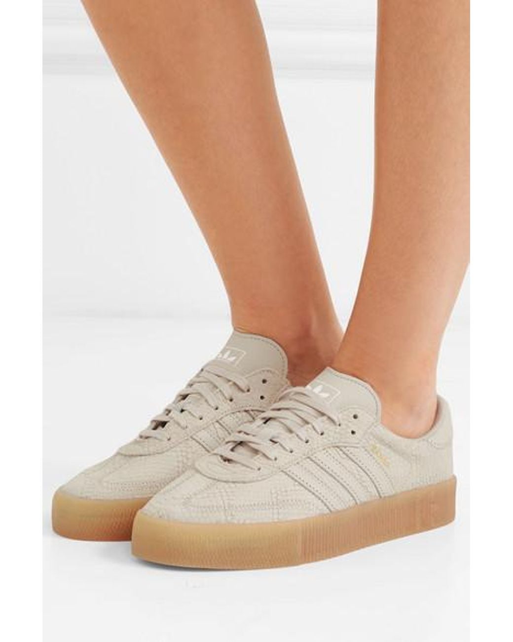 adidas Originals Samba Rose Plateau-sneakers Aus Leder Und Veloursleder Mit  Schlangeneffekt in Braun | Lyst DE