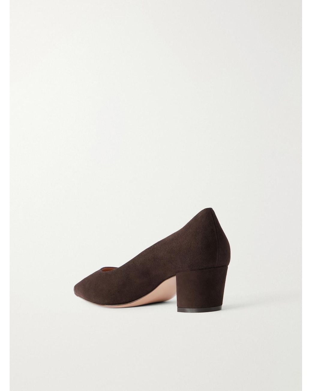 Gianvito Rossi Brown New Piper 45 Suede Pumps