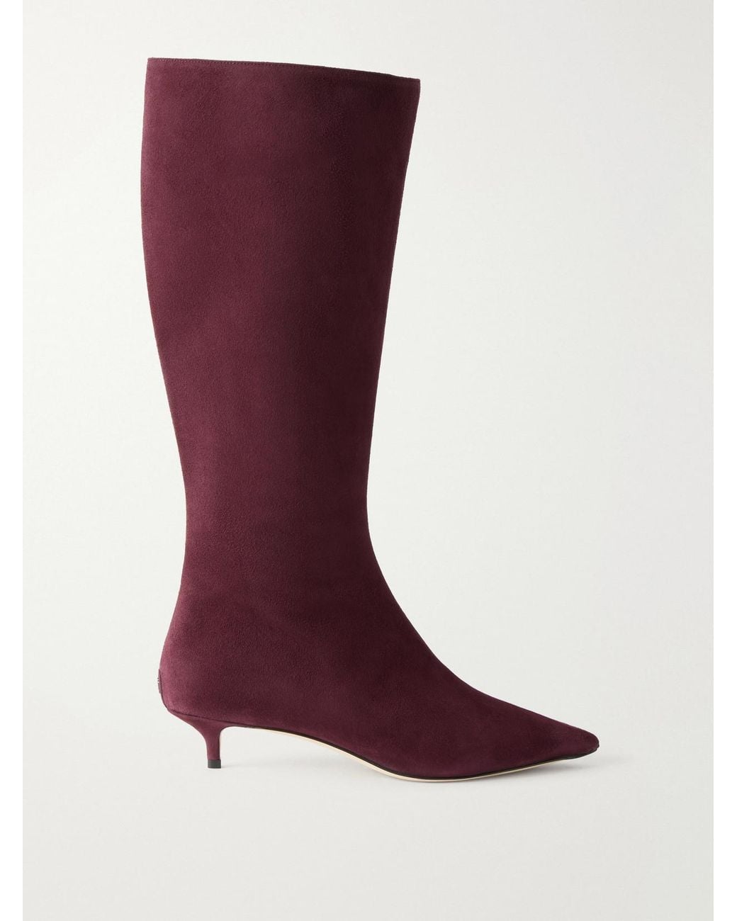 Jimmy Choo Red Amis 35 Suede Knee Boots
