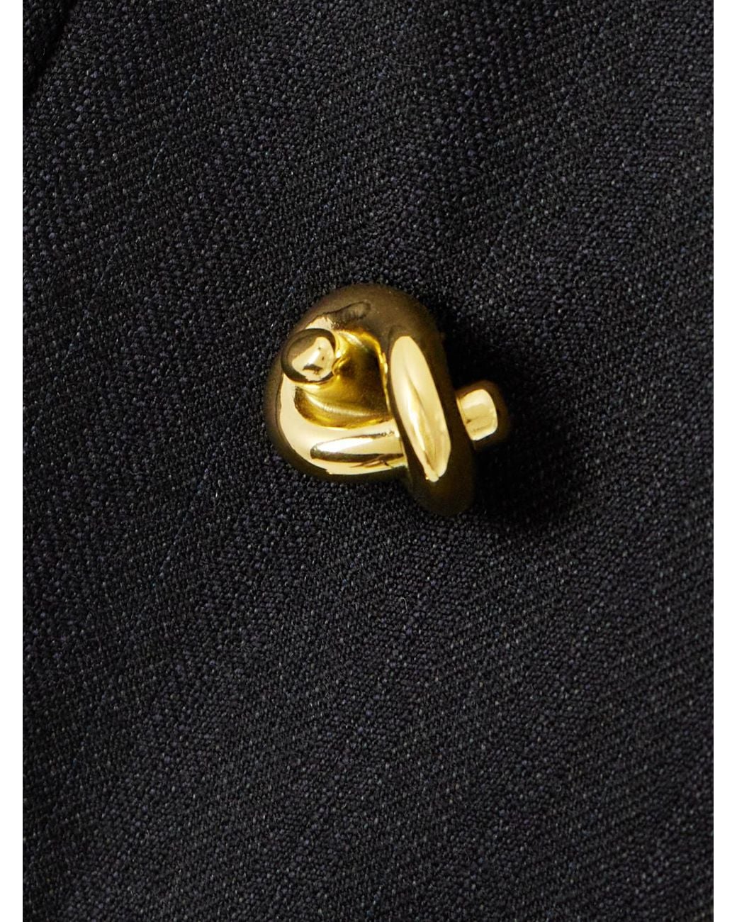 Bottega Veneta Black Double-Breasted Wool Blazer