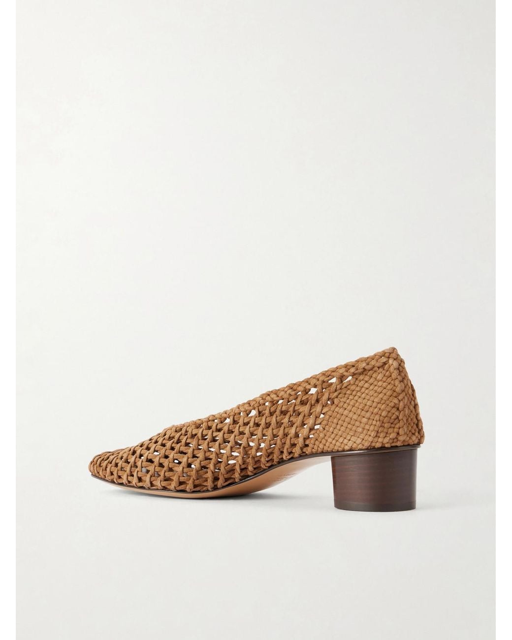 Le Monde Beryl Brown Woven 40 Suede Pumps