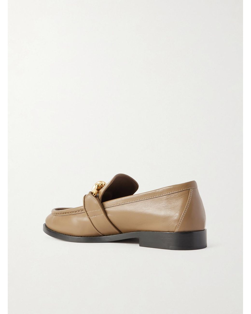 Bottega Veneta White Astaire Embellished Leather Loafers