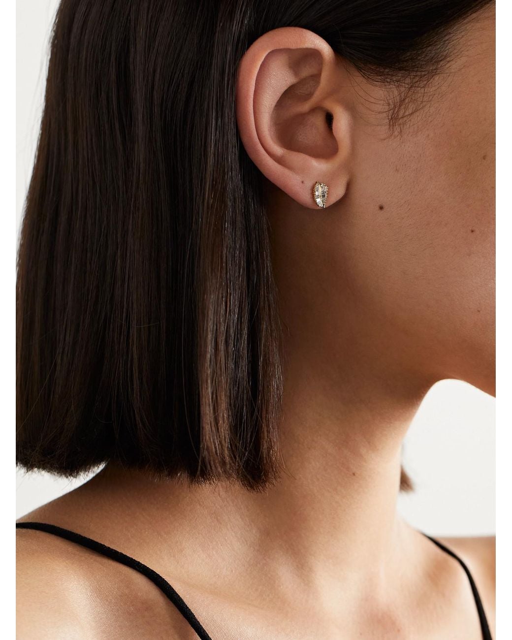 Anita Ko Natural Small 18-Karat Diamond Earrings