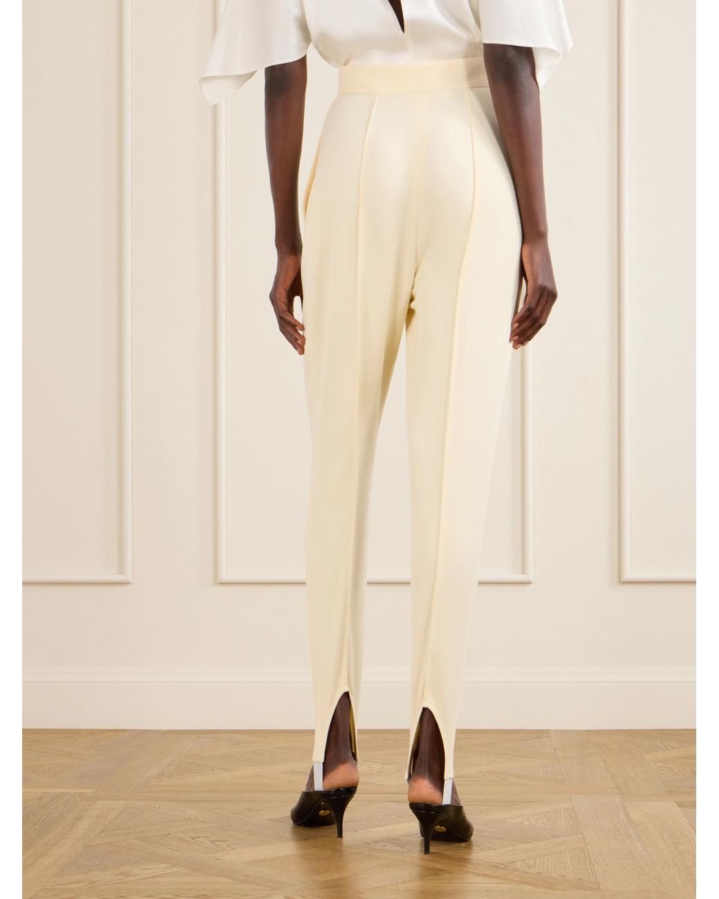 Stella McCartney White High-Rise Jersey Stirrup Leggings