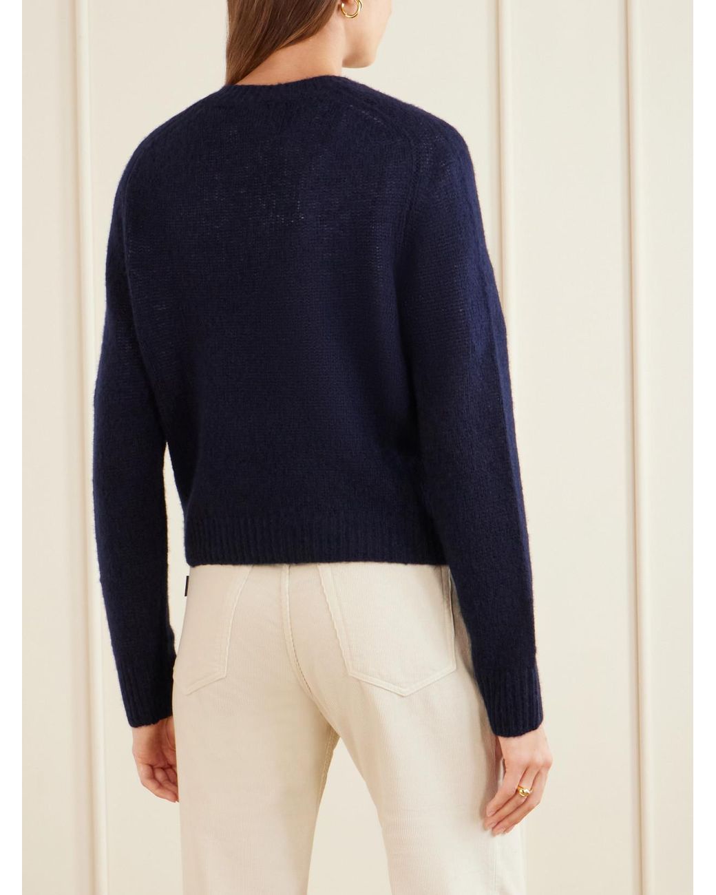Lisa Yang Blue Solene Cashmere And Silk-Blend Sweater